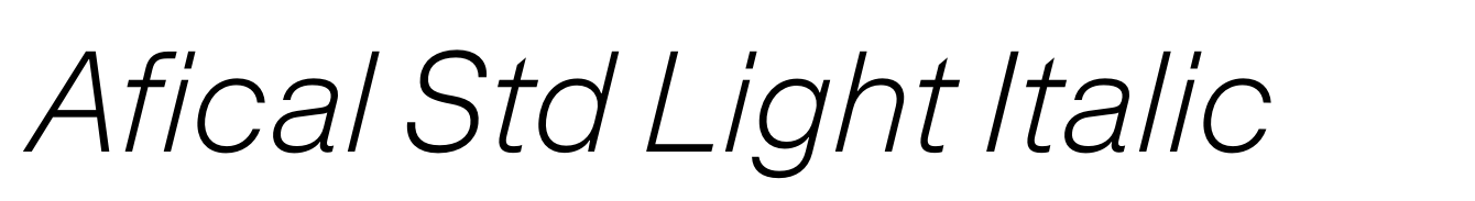 Afical Std Light Italic